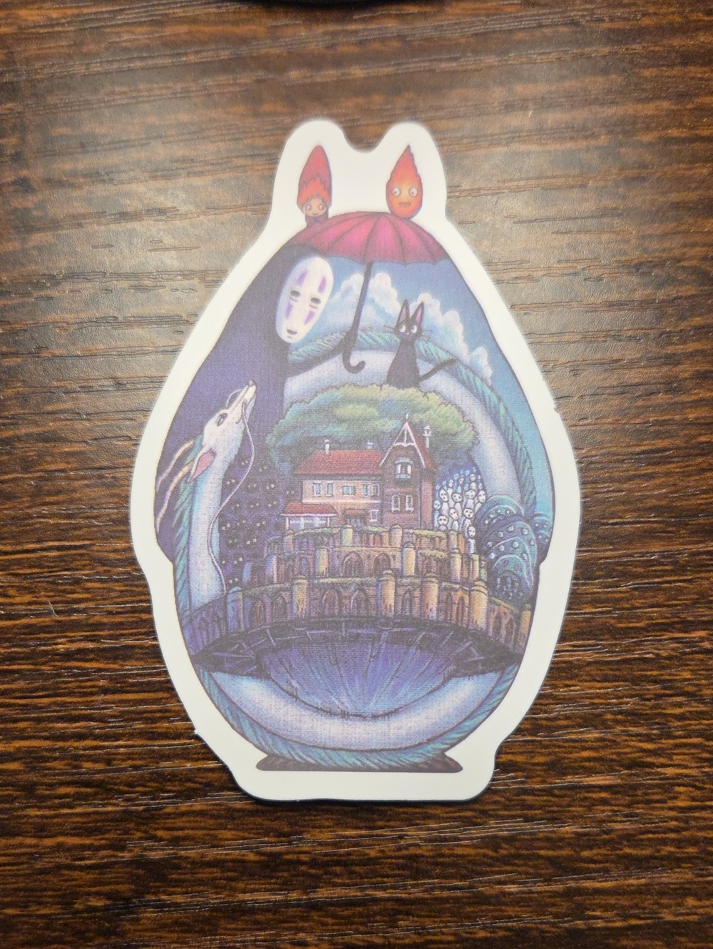 Studio-Inspired Blue Fantasy Home Design Sticker